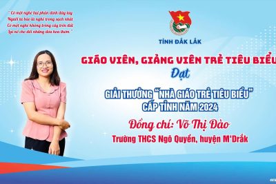 TUYÊN DƯƠNG NHÀ GIÁO TRẺ TIÊU BIỂU TỈNH ĐẮK LẮK NĂM 2024